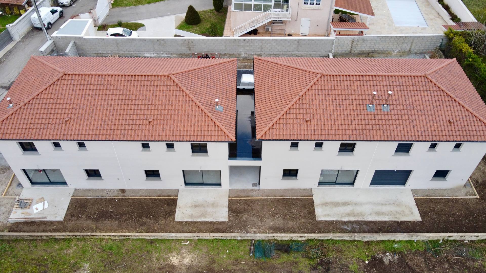 Chantier de construction d'une maison individuelle en région lyonnaise — Groupe SCR